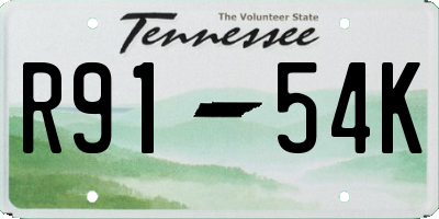 TN license plate R9154K