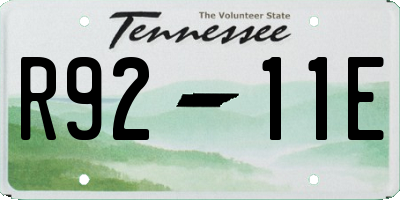 TN license plate R9211E