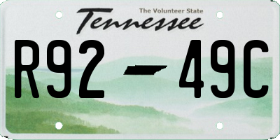 TN license plate R9249C