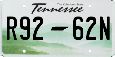 TN license plate R9262N