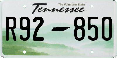 TN license plate R9285O