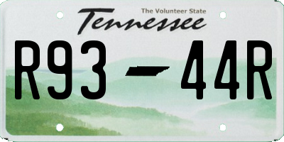TN license plate R9344R