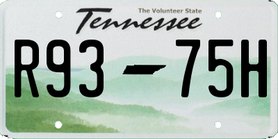 TN license plate R9375H