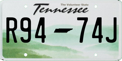 TN license plate R9474J