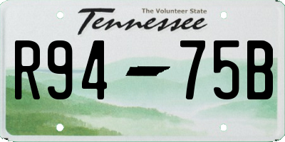 TN license plate R9475B