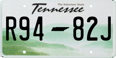 TN license plate R9482J
