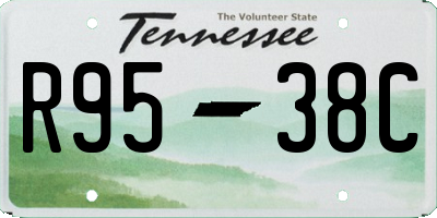 TN license plate R9538C