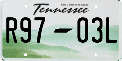 TN license plate R9703L