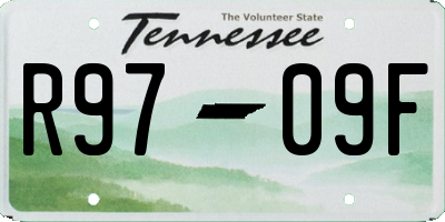 TN license plate R9709F