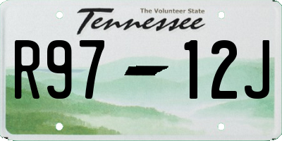 TN license plate R9712J