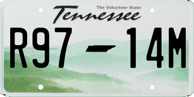 TN license plate R9714M