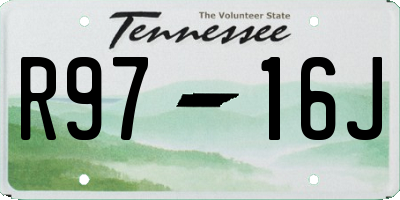 TN license plate R9716J