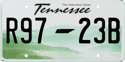TN license plate R9723B