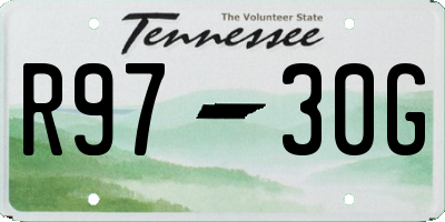 TN license plate R9730G
