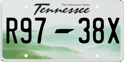 TN license plate R9738X