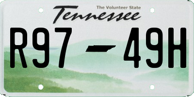 TN license plate R9749H