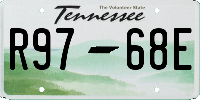 TN license plate R9768E