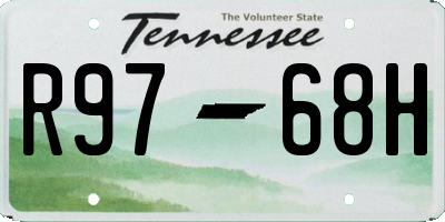TN license plate R9768H