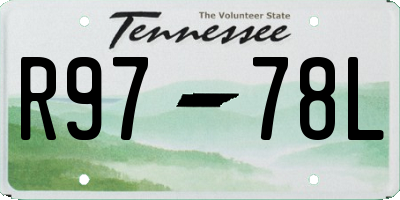 TN license plate R9778L