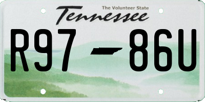TN license plate R9786U