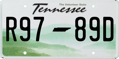 TN license plate R9789D