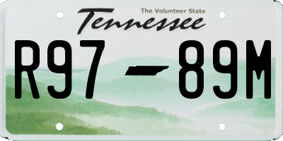 TN license plate R9789M