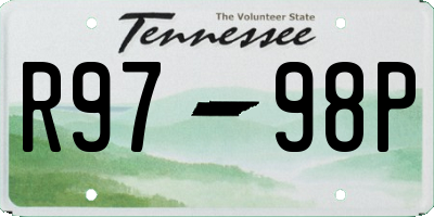 TN license plate R9798P
