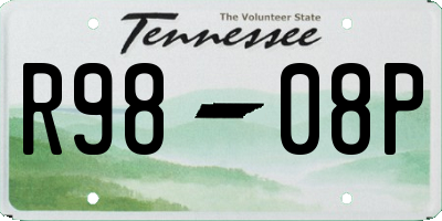 TN license plate R9808P
