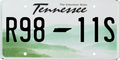 TN license plate R9811S