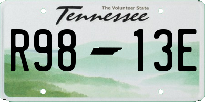TN license plate R9813E