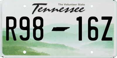TN license plate R9816Z