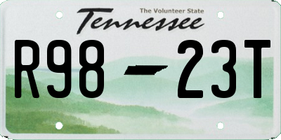 TN license plate R9823T