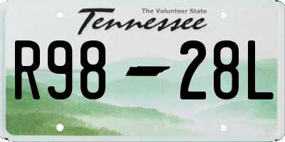 TN license plate R9828L