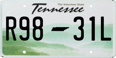 TN license plate R9831L