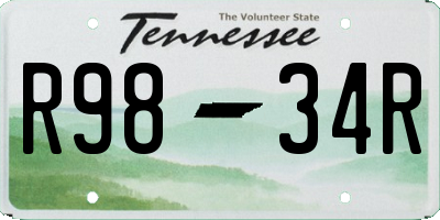 TN license plate R9834R