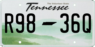 TN license plate R9836Q
