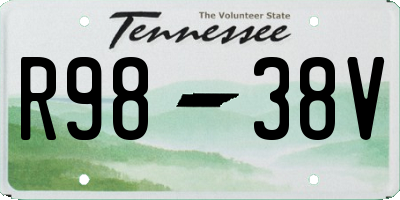 TN license plate R9838V