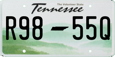 TN license plate R9855Q