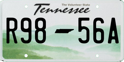 TN license plate R9856A