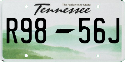 TN license plate R9856J