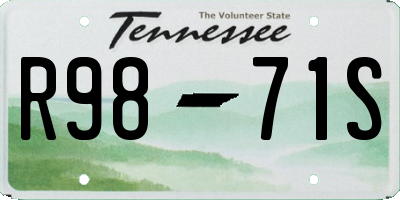 TN license plate R9871S