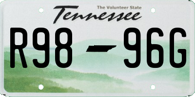 TN license plate R9896G