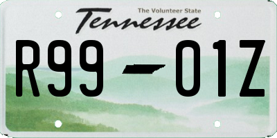 TN license plate R9901Z