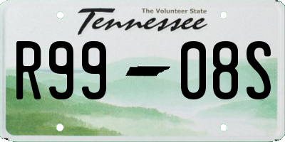 TN license plate R9908S