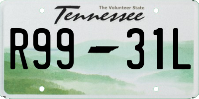 TN license plate R9931L