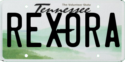 TN license plate REXORA