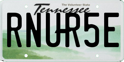 TN license plate RNUR5E