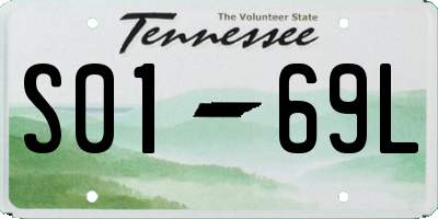 TN license plate S0169L