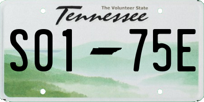 TN license plate S0175E