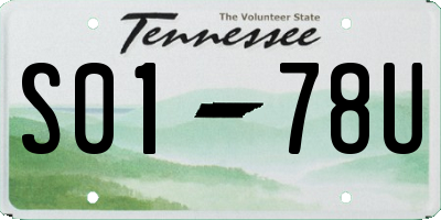 TN license plate S0178U